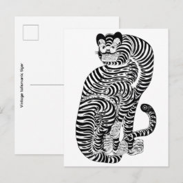 Vintage talismanischer Tiger Postkarte