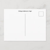 Vintage talismanischer Tiger Postkarte (Rückseite)