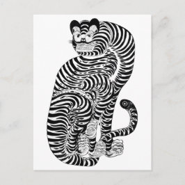 Vintage talismanischer Tiger Postkarte