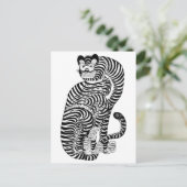 Vintage talismanischer Tiger Postkarte (Stehend Vorderseite)