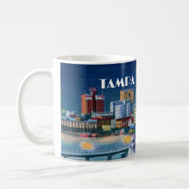 Vintage Tampa Florida Skyline der 40er Jahre Kaffe Kaffeetasse
