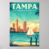 Vintage Tampa Poster (Vorne)