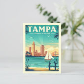 Vintage Tampa Postkarte (Stehend Vorderseite)