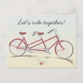 Vintage Tandem Bicycle Postkarte