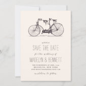 Vintage Tandem Bicycle Save the Date Card (Vorderseite)