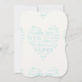 Vintage Tandem-Fahrradhose Typografie Hochzeit Einladung (Rückseite)