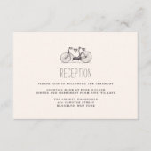 Vintage Tandem-Radfahrer-Hochzeitskarte Begleitkarte (Vorderseite)