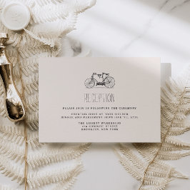 Vintage Tandem-Radfahrer-Hochzeitskarte Begleitkarte