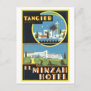 Vintage Tanger, Marokko Hotel El Minzah Postkarte