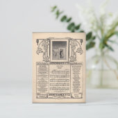 Vintage Tango-Noten Postkarte (Stehend Vorderseite)