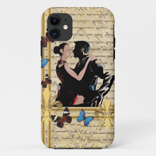 Vintage Tango-Tänzer. Case-Mate iPhone Hülle (Rückseite)