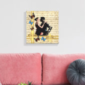 Vintage Tango-Tänzer. Leinwanddruck (Insitu (Wohnzimmer))