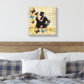 Vintage Tango-Tänzer. Leinwanddruck (Insitu (Schlafzimmer))