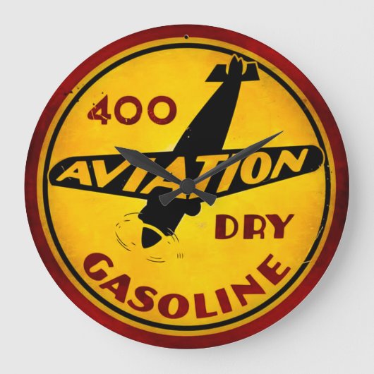 Vintage Tanksäule Große Wanduhr (Vorderseite)