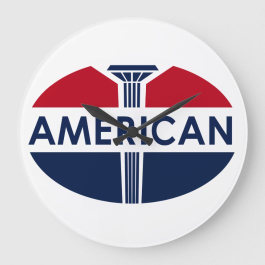 Vintage Tankstelle in Amerika - Uhr (Vorderseite)