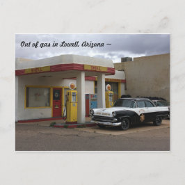 Vintage-Tankstelle in Arizona Postkarte