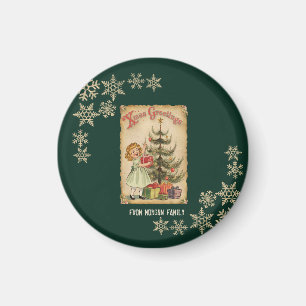 Vintage-Tannenbaum-Weihnachtsgeschenke für kleine Magnet