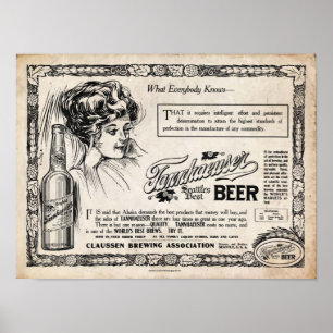 Vintage Tannhaeuser-Bierdruck Poster