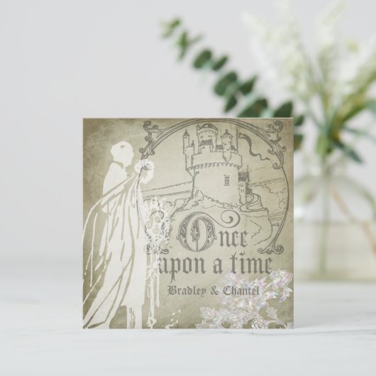 Vintage TANs Einladung einst (Stehend Vorderseite)