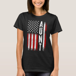 Vintage-Tante patriotische amerikanische USA-Flagg T-Shirt