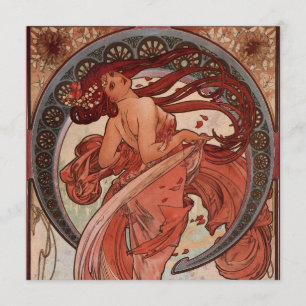 Vintage Tanz-Einladungen Alphonse Mucha Einladung