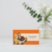 Vintage Tanz-Lehrer-Geschäfts-Karten-Schablone Visitenkarte (Stehend Vorderseite)