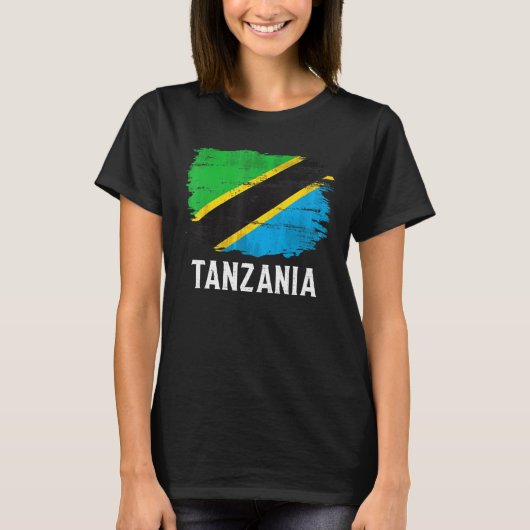 Vintage Tanzania Flag For Tanzanian T-Shirt (Vorderseite)