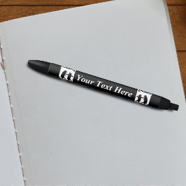 Vintage Tanzbären Schwarze Silhouette Bäume Owl Kugelschreiber