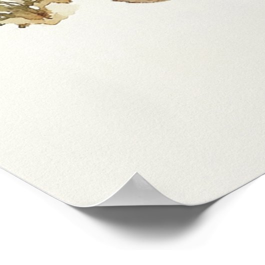 Vintage TanzElfen im Herbst Kunst Poster (Ecke)