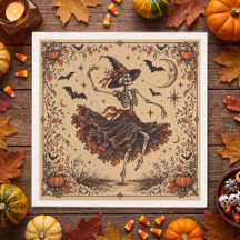 Vintage tanzendes Skelett Grusel Nacht Halloween