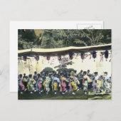 Vintage Tänzer des Japanischen Kirchenfestivals Postkarte (Vorne/Hinten)