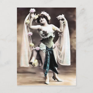 Vintage-Tänzer-Postkarte Postkarte