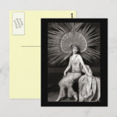 Vintage Tänzerin mit schöner Dekoration Postkarte (Vorne/Hinten)
