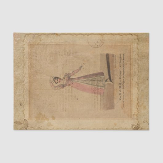 Vintage Tänzerkollektion Seidenpapier (Vorderseite)