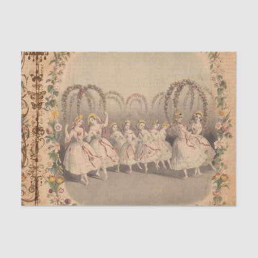 Vintage Tänzerkollektion Seidenpapier (Vorderseite)