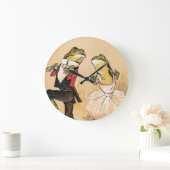 Vintage Tanzfrösche Große Wanduhr (Zuhause)