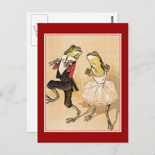 Vintage Tanzfrösche Postkarte (Vorne/Hinten)