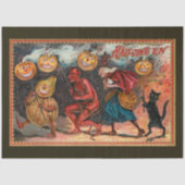 Vintage Tanzhexe, Pumpkins, Teufel Seidenpapier (Vorderseite)