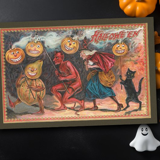 Vintage Tanzhexe, Pumpkins, Teufel Seidenpapier