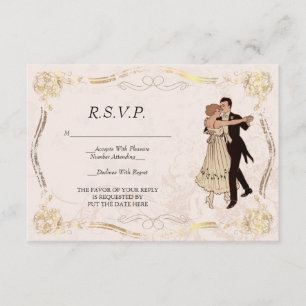 Vintage Tanzkarte der 20er Jahre RSVP Karte