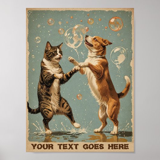 Vintage Tanzkatze Poster (Vorne)