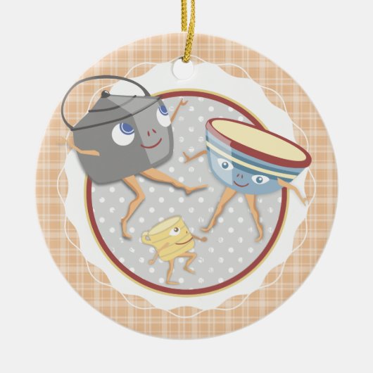 Vintage Tanzkochutensilien Weihnachtsschmuck (Vorne)