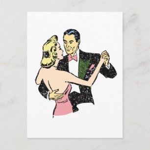 vintage Tanzpaar Postkarte