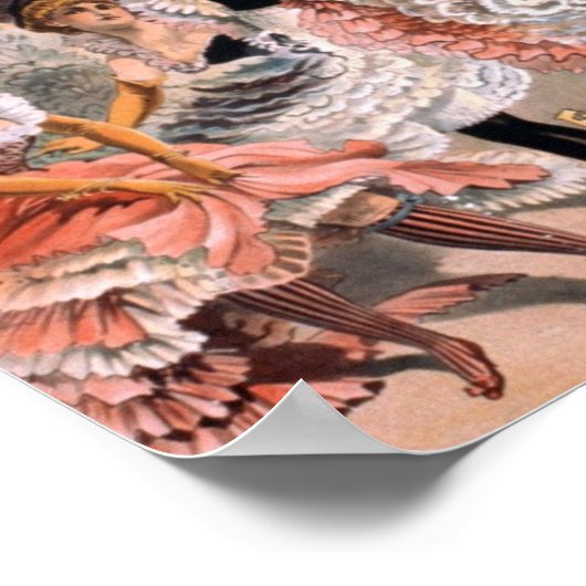 Vintage Tanztruppwerbung Poster (Ecke)