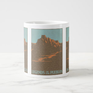 Vintage-Taos-Pueblos New Mexico, Reiseplakat-Kunst Jumbo-Tasse
