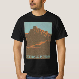 Vintage-Taos-Pueblos New Mexico, Reiseplakat-Kunst T-Shirt