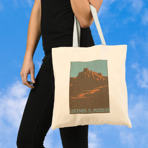 Vintage-Taos-Pueblos New Mexico, Reiseplakat-Kunst Tragetasche