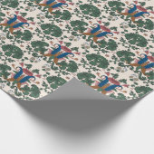 Vintage Tapete aus der Blumenrenaissance. Geschenkpapier (Ecke)