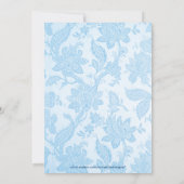 Vintage Tapete Baby Boy Dusche Einladung (Rückseite)