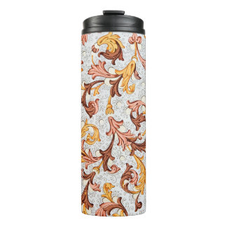 Vintage Tapete - Blumenmuster aus dem 18. Jahrhund Thermosbecher